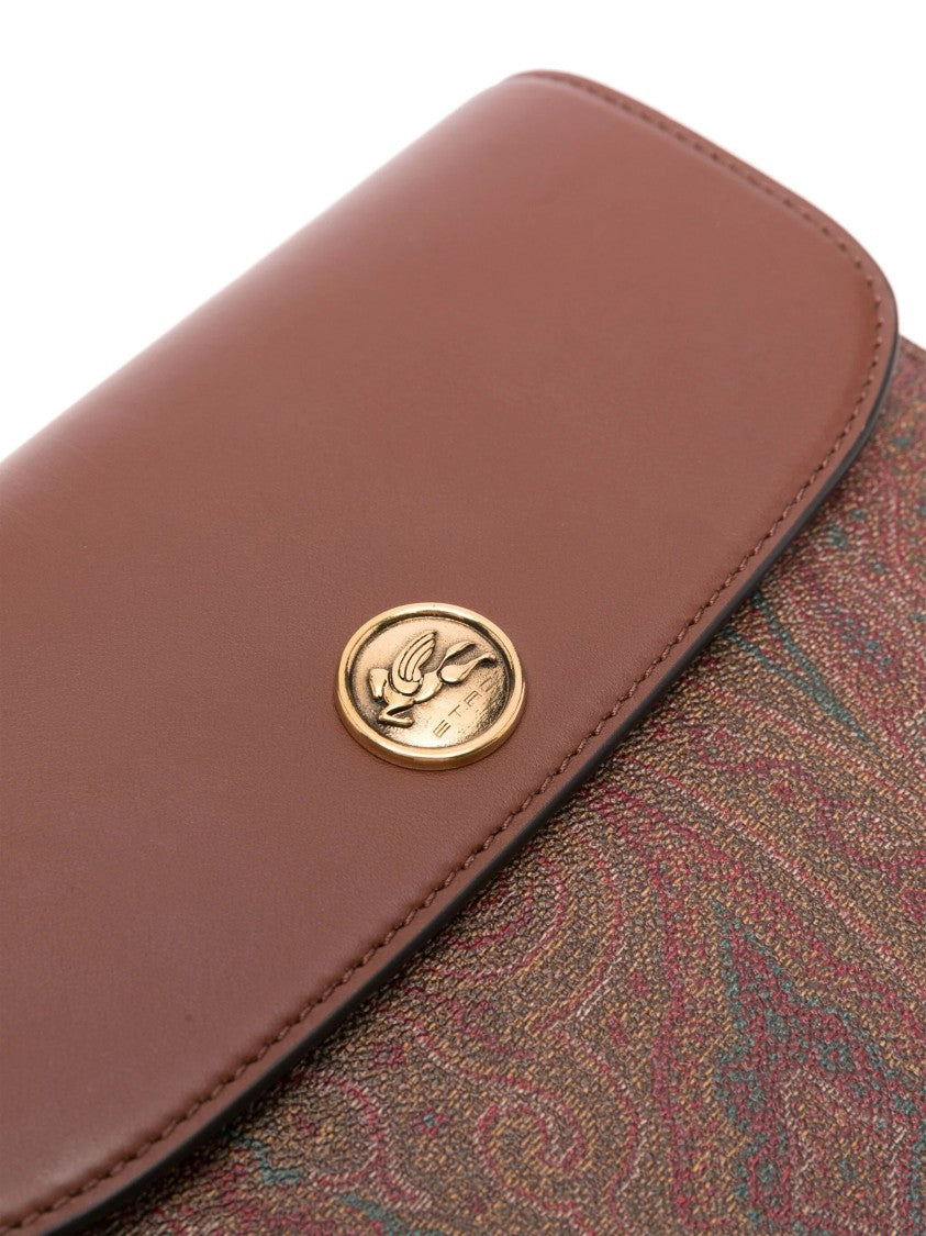 Etro Paisley-Patterned Brown Crossbody Bag