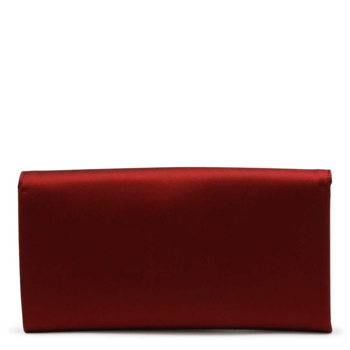 Tom Ford Rectangular Red Viscose Clutch With Gold-Tone Magnetic Closure