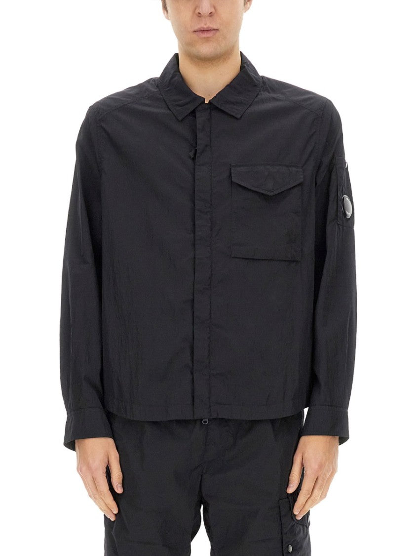 C.P. Company Black Shirt Jacket With Relaxed Fit
