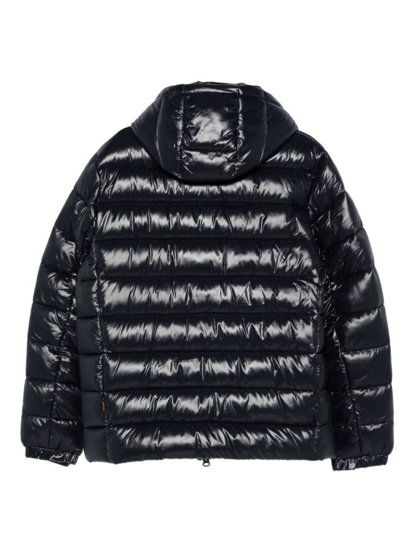 Save The Duck Horizontal Quilted Lightweight Nylon Jacket With Hood