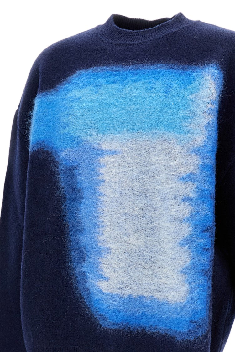 Givenchy Multicolor Gradient Crew Neck Sweater With Ribbed Trim
