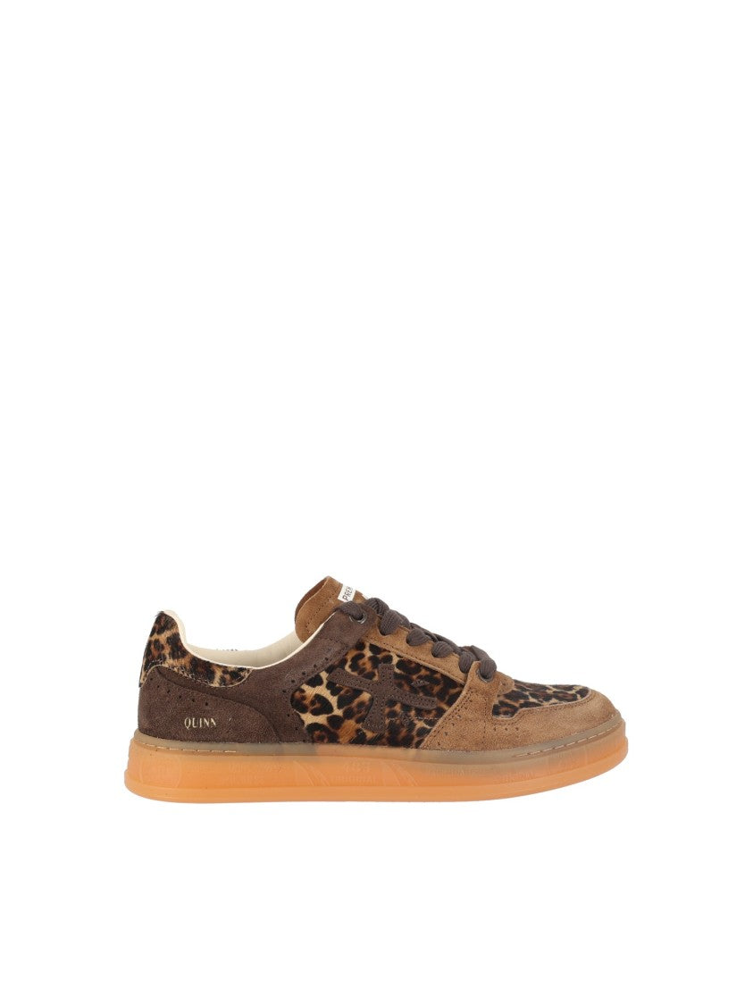 Premiata Brown Lauryn Leopard Print Sneakers