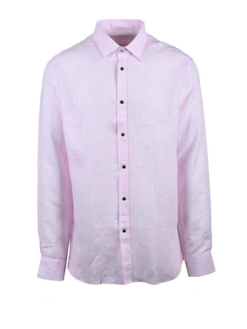 Deuxieme Pink Linen Shirt
