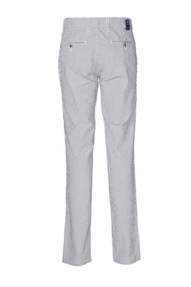 Club Of Comfort Slim Fit Stretch Pants With Vertical Pinstripe Design