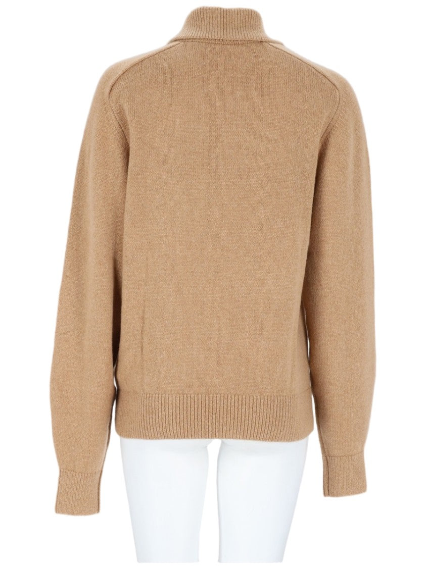 Khaite Knitted Pullover With Classic Collar And Subtle Shoulder Seam