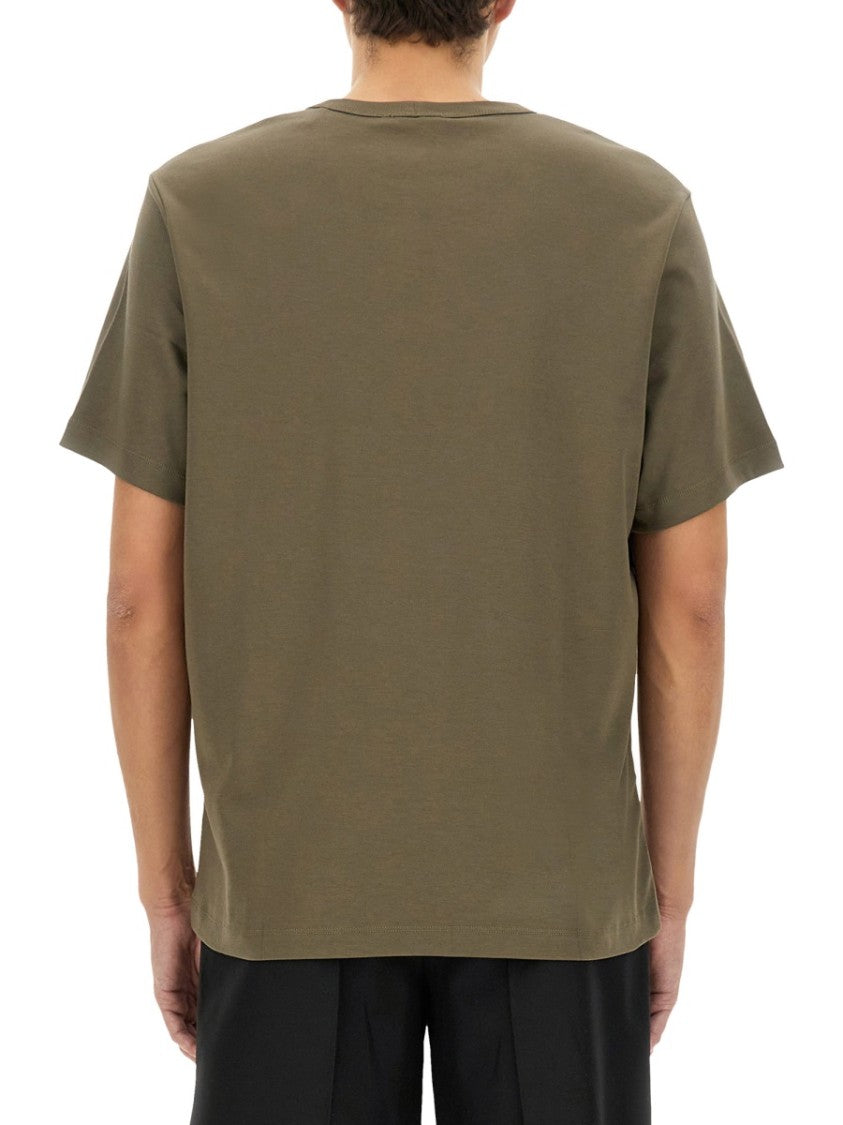 Helmut Lang Regular Fit T-Shirt With Tonal Logo Embossing