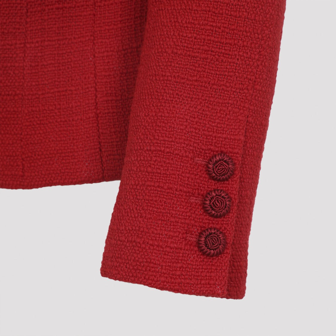 Valentino Tweed Red Virgin Wool Jacket