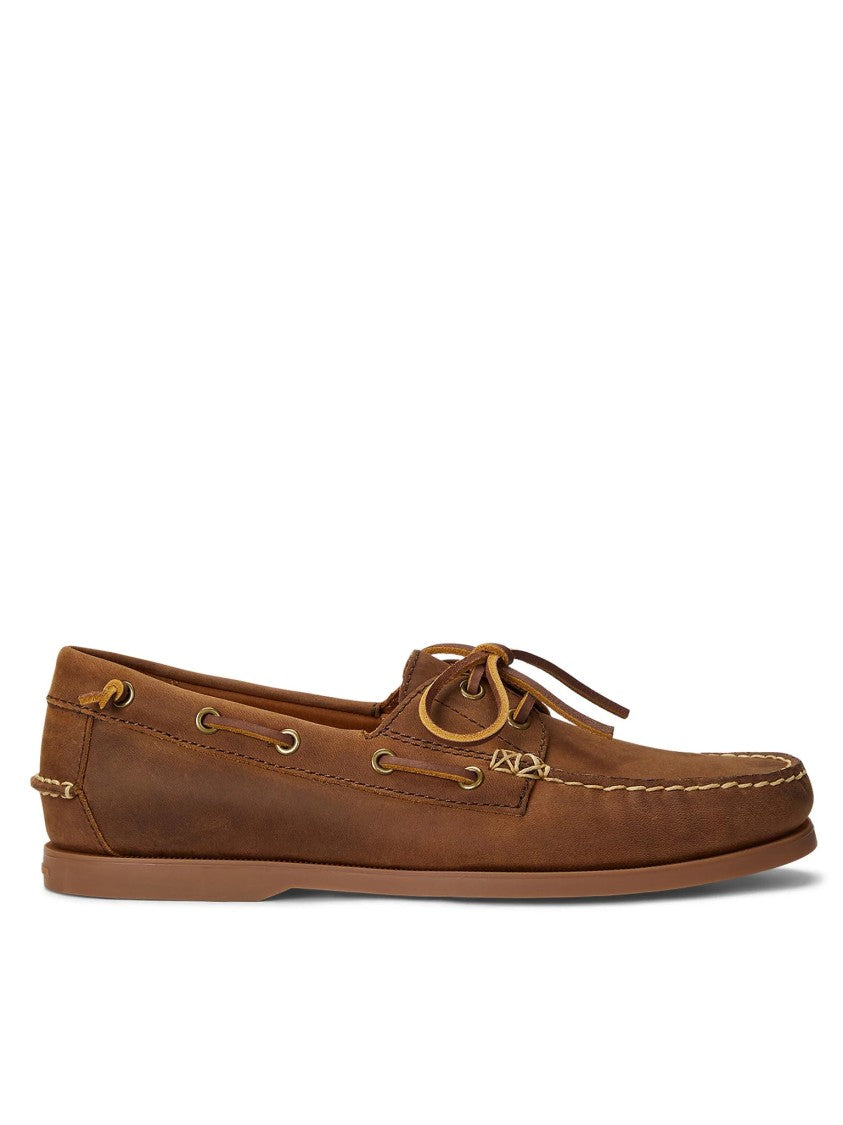 Polo Ralph Lauren Brown Merton Leather Boat Shoes