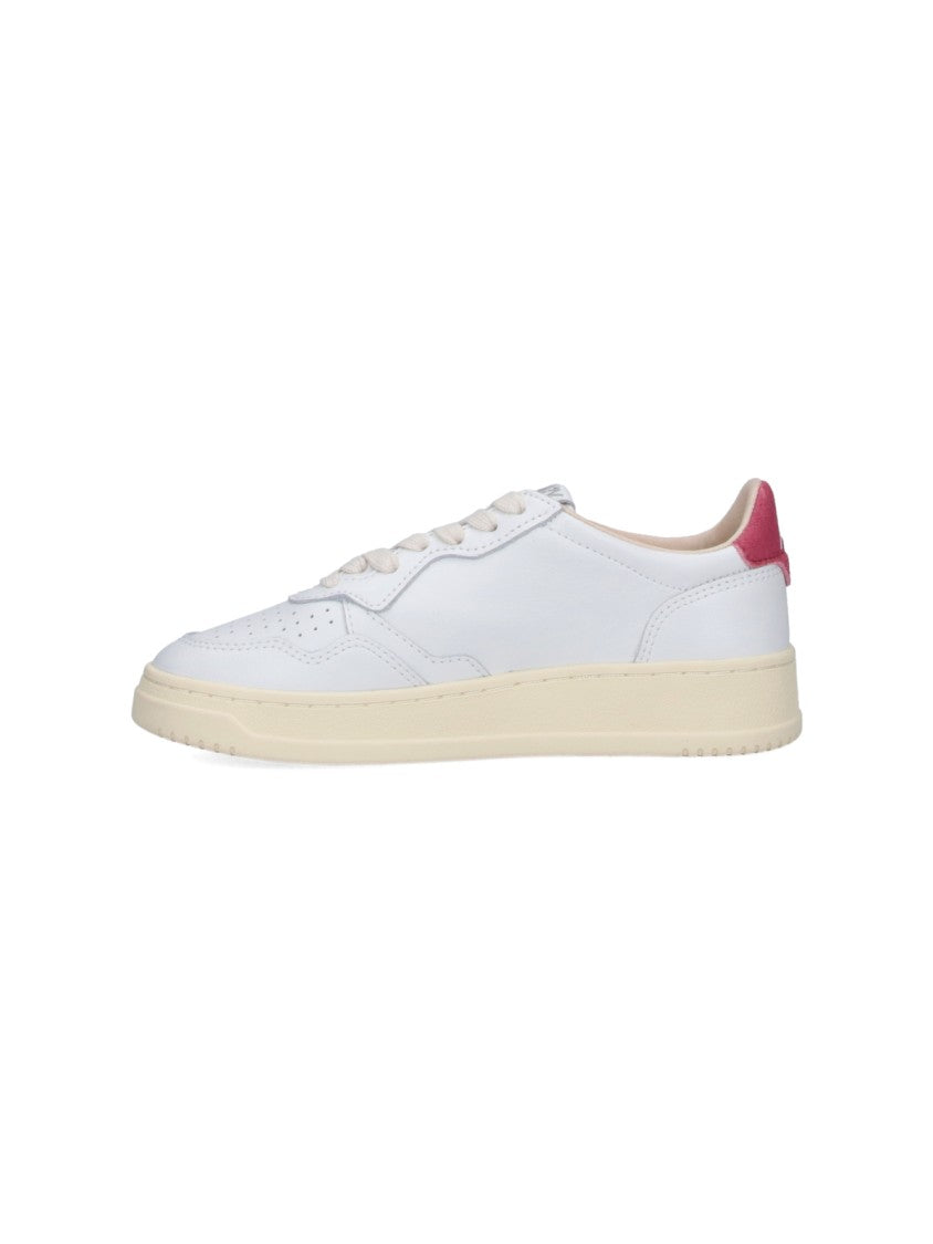 Autry Low-Top White Leather Sneakers With Perforated Detailing