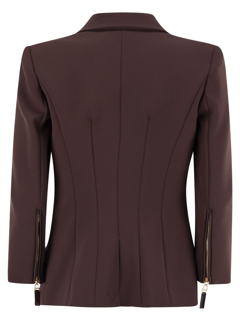 Elisabetta Franchi Double Crepe Blazer