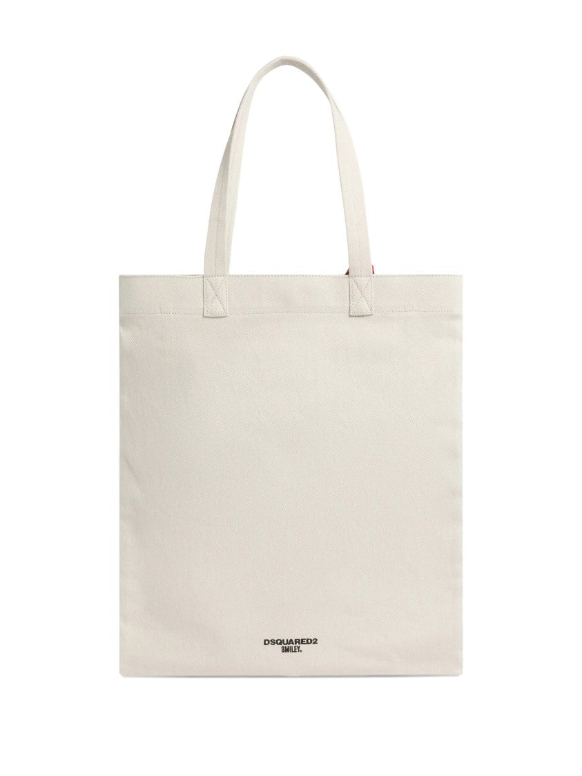 Dsquared2 Shopping Rectangular Canvas Graphic Tote