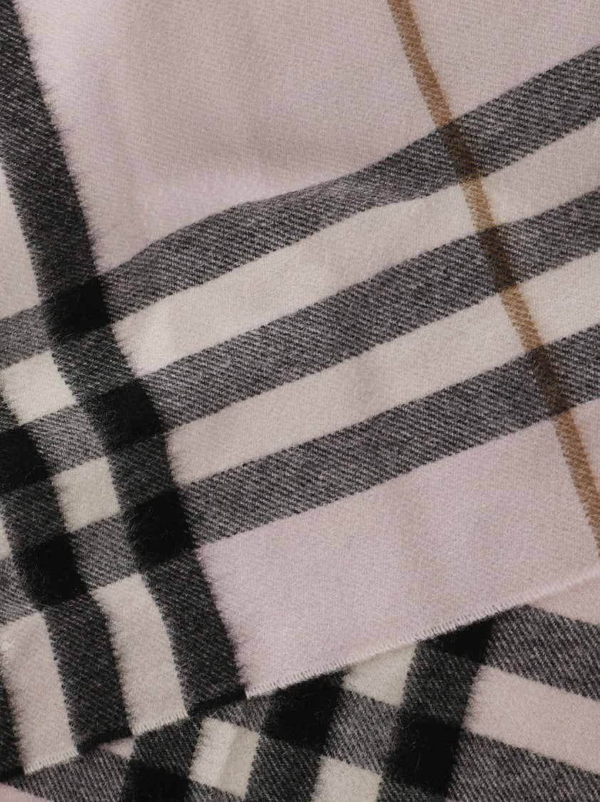 Burberry Check Pattern Cashmere Scarf