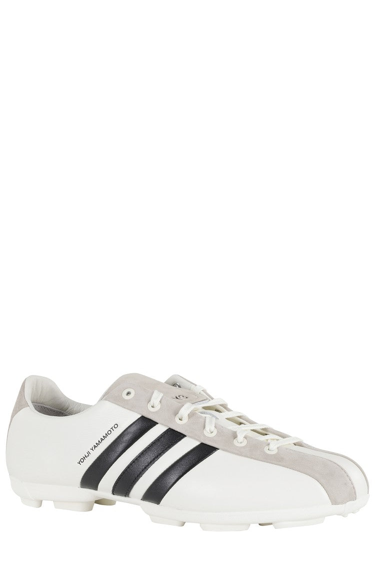 Y-3 White Field Suede-Inserts Leather Sneakers
