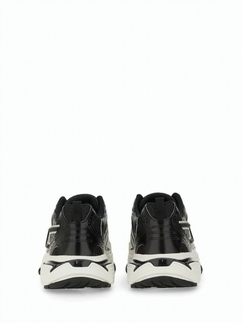 Diesel Dynamic White And Black Sneakers With Mesh Panels