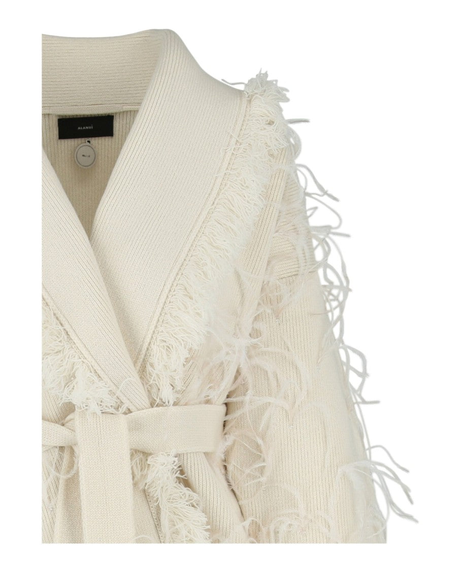 Alanui Embroidered Feather Cardigan