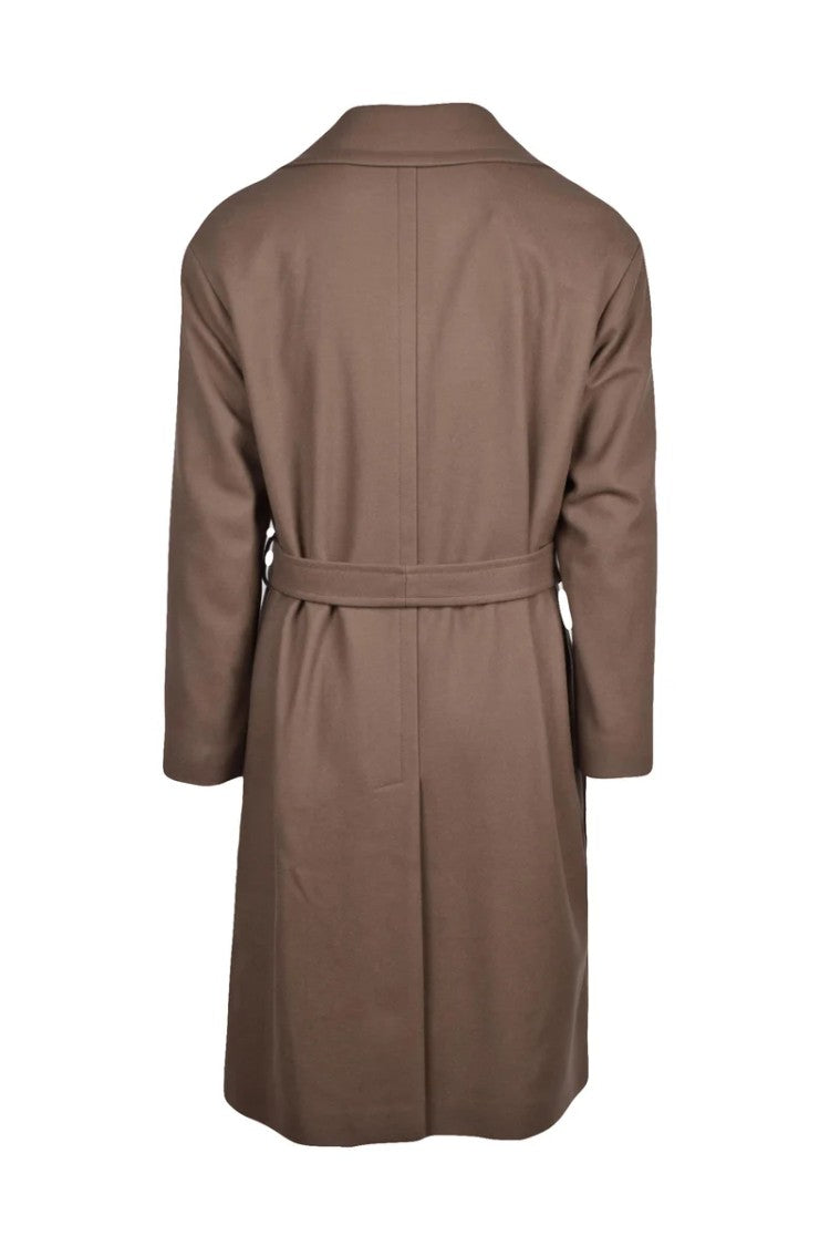 Hevo Mid-Length Brown Wool-Blend Hevo Coat