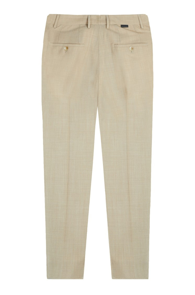 Gazzarrini X Michele Franzese Beige Virgin Wool Blend Trousers