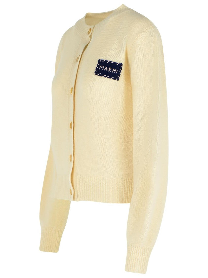 Marni Ivory Cashmere Cardigan