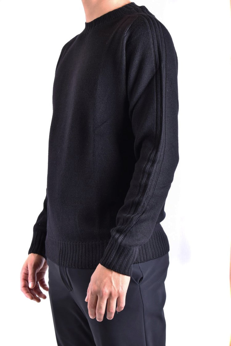 Dondup Black Wool Knitwear With Classic Crew Neckline