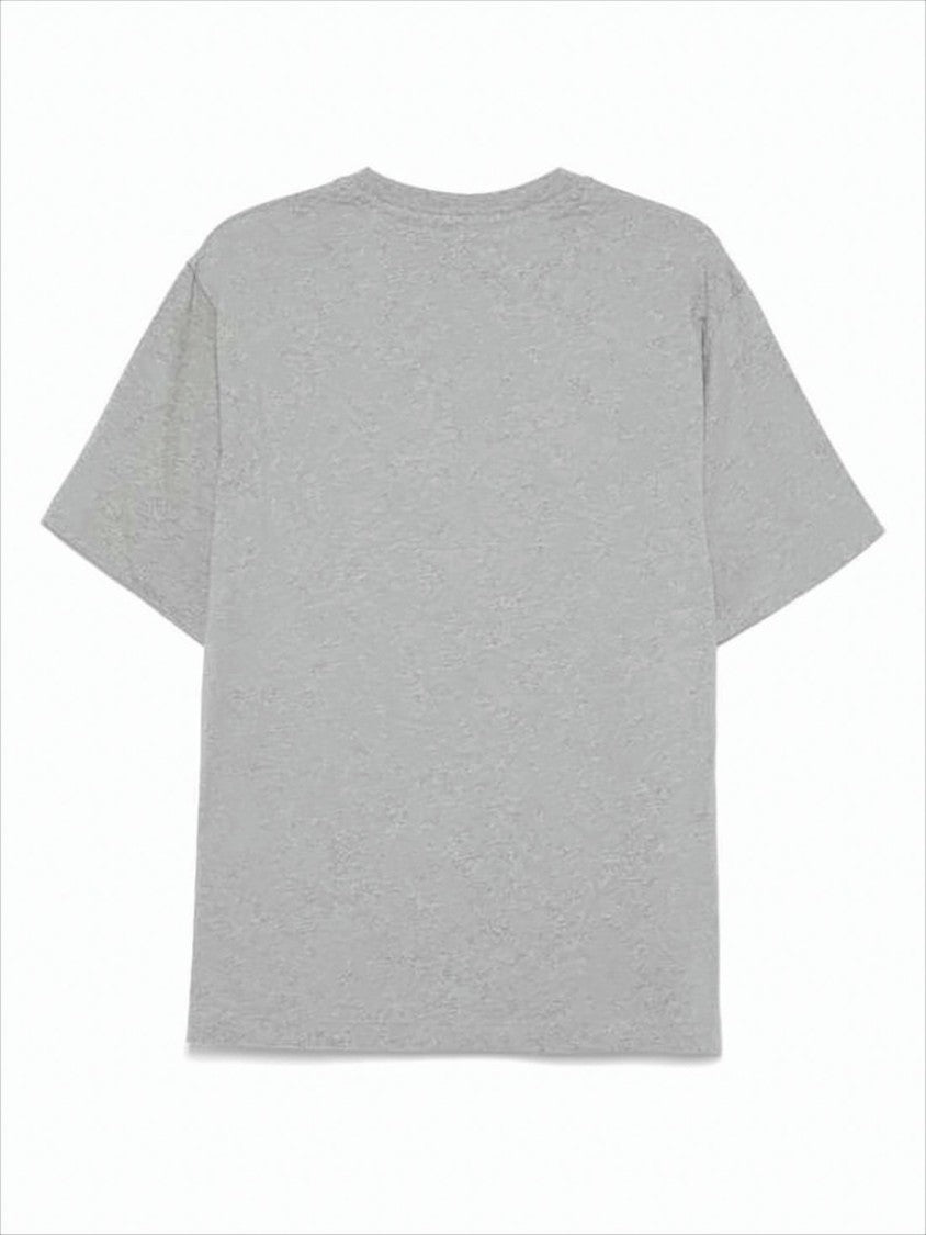 Kenzo Relaxed Fit Heather Grey T-Shirt With Embroidered Logo