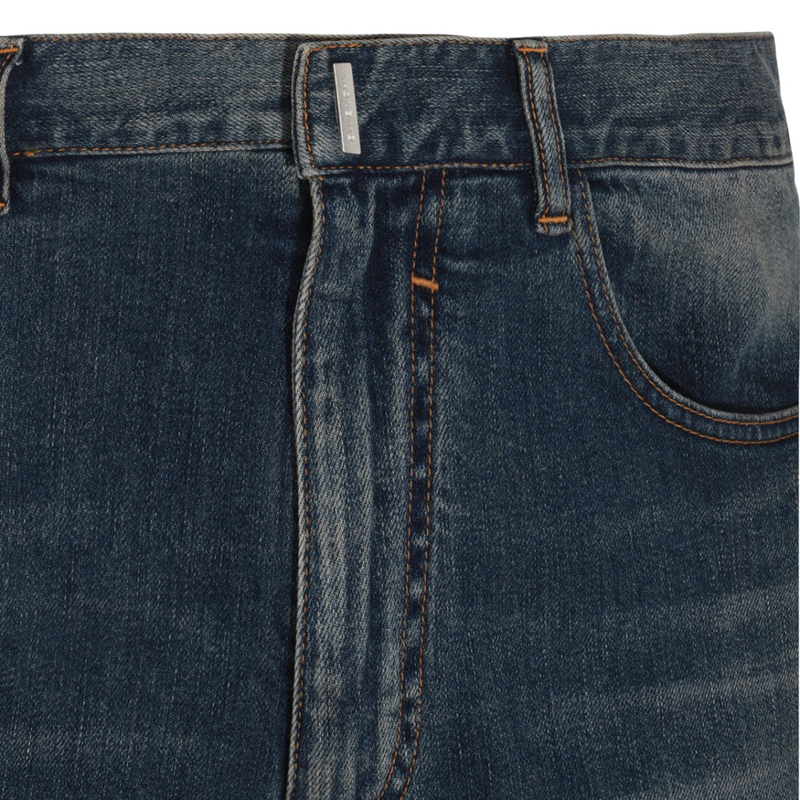 Givenchy Blue Washed Cotton Blend Cargo Jeans