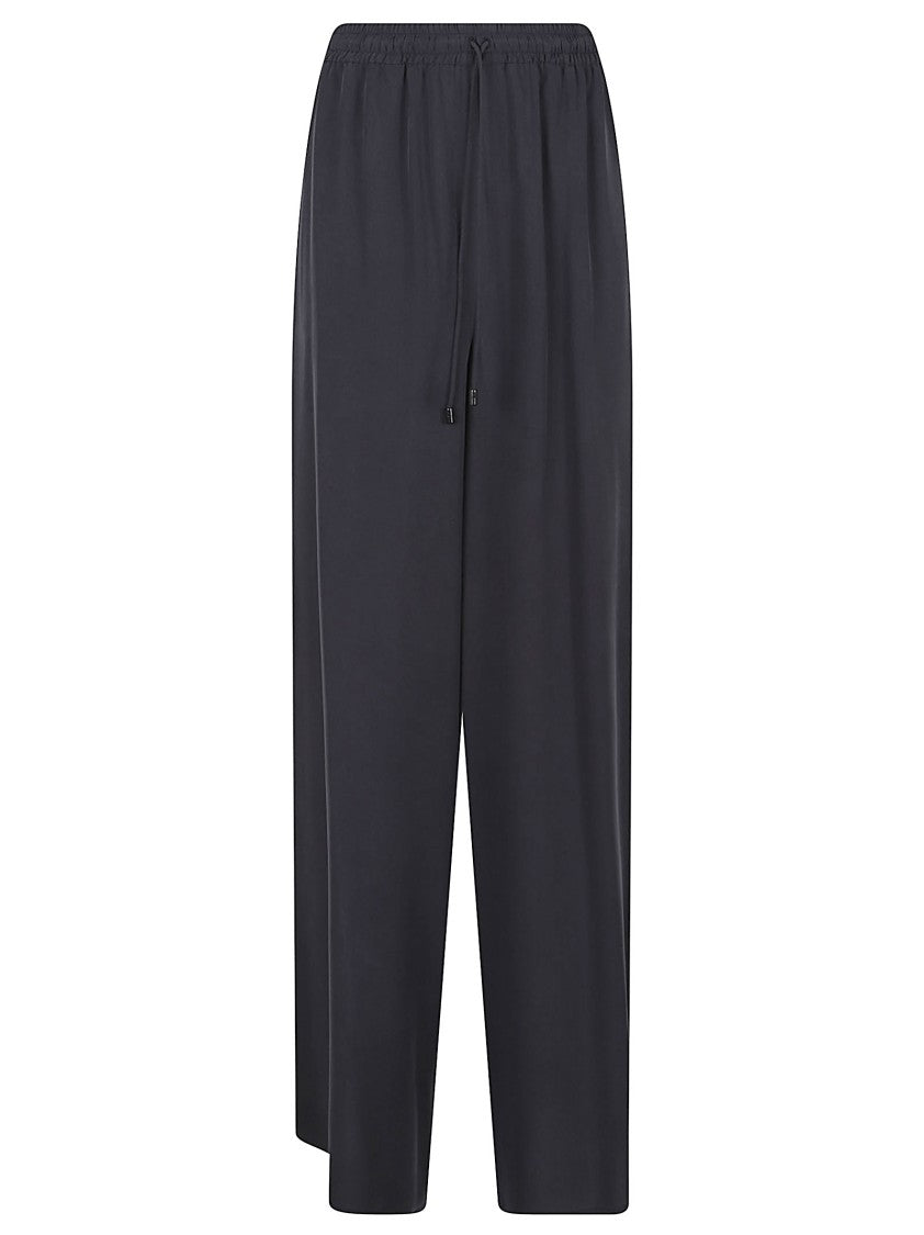 Max Mara Mxmgenero Wide Leg Silk Drawstring Pants