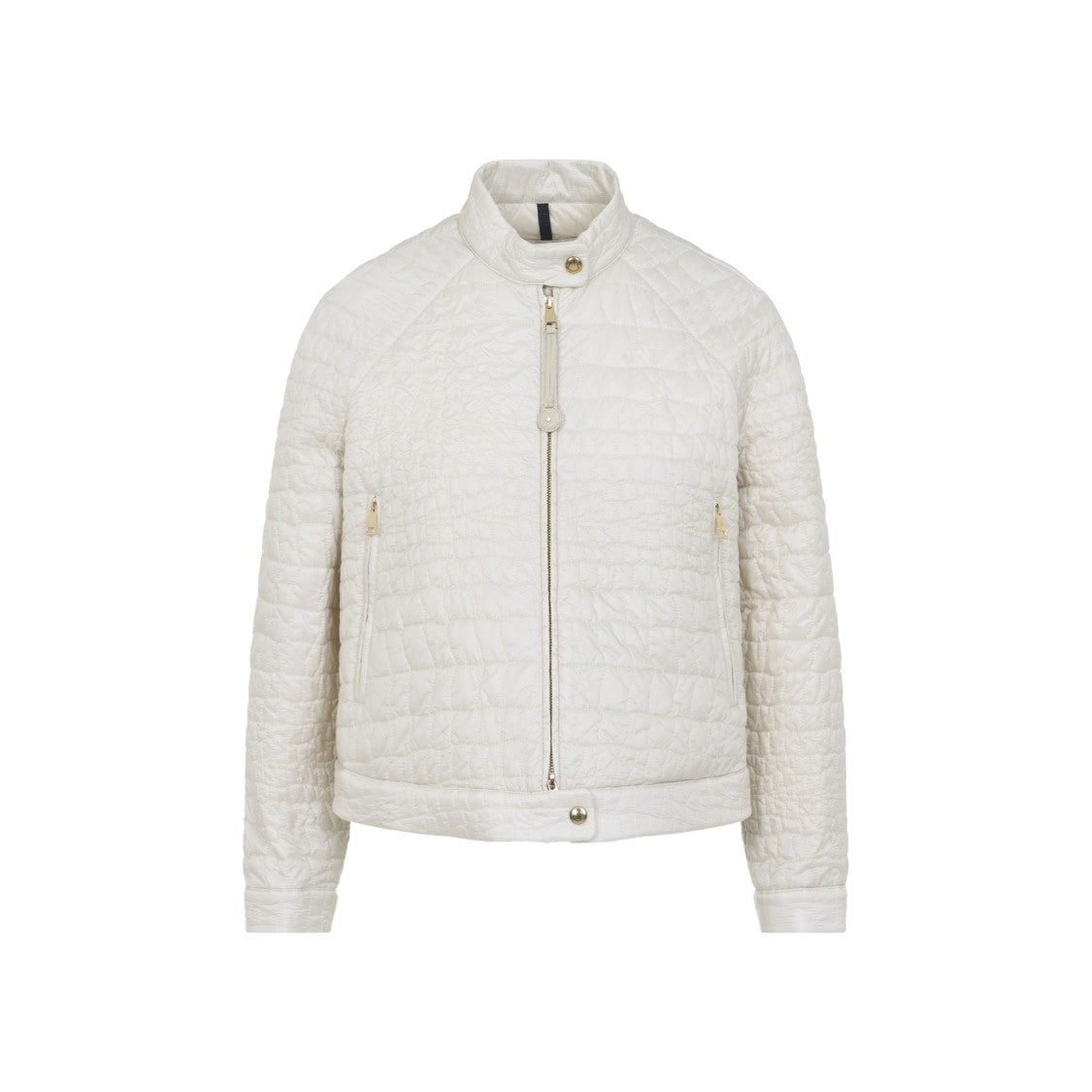 Moncler Lightweight Quilted Jacket With High Collar And Fitted Silhouette