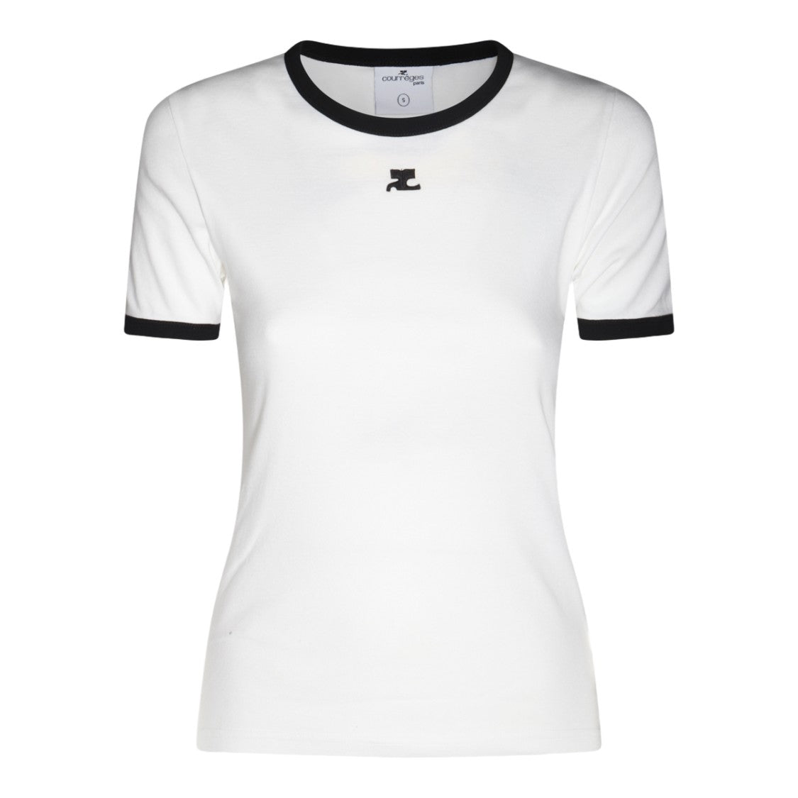 Courrèges Fitted Short-Sleeve T-Shirt With Contrasting Trim