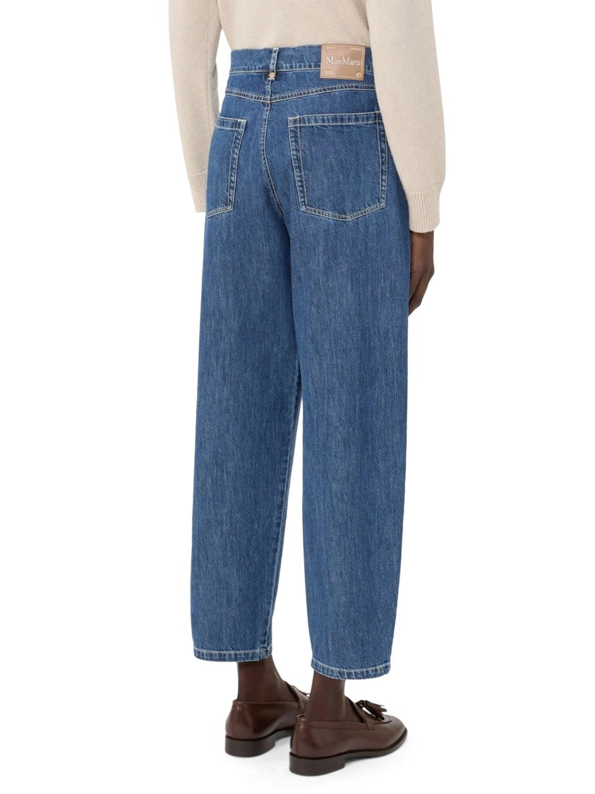 Max Mara Relaxed Fit Denim Pants With Classic Five-Pocket Styling