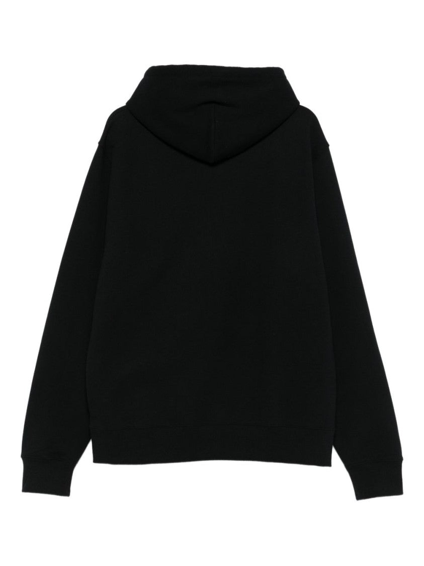 Burberry Classic Black Hoodie With Embroidered Logo Designed