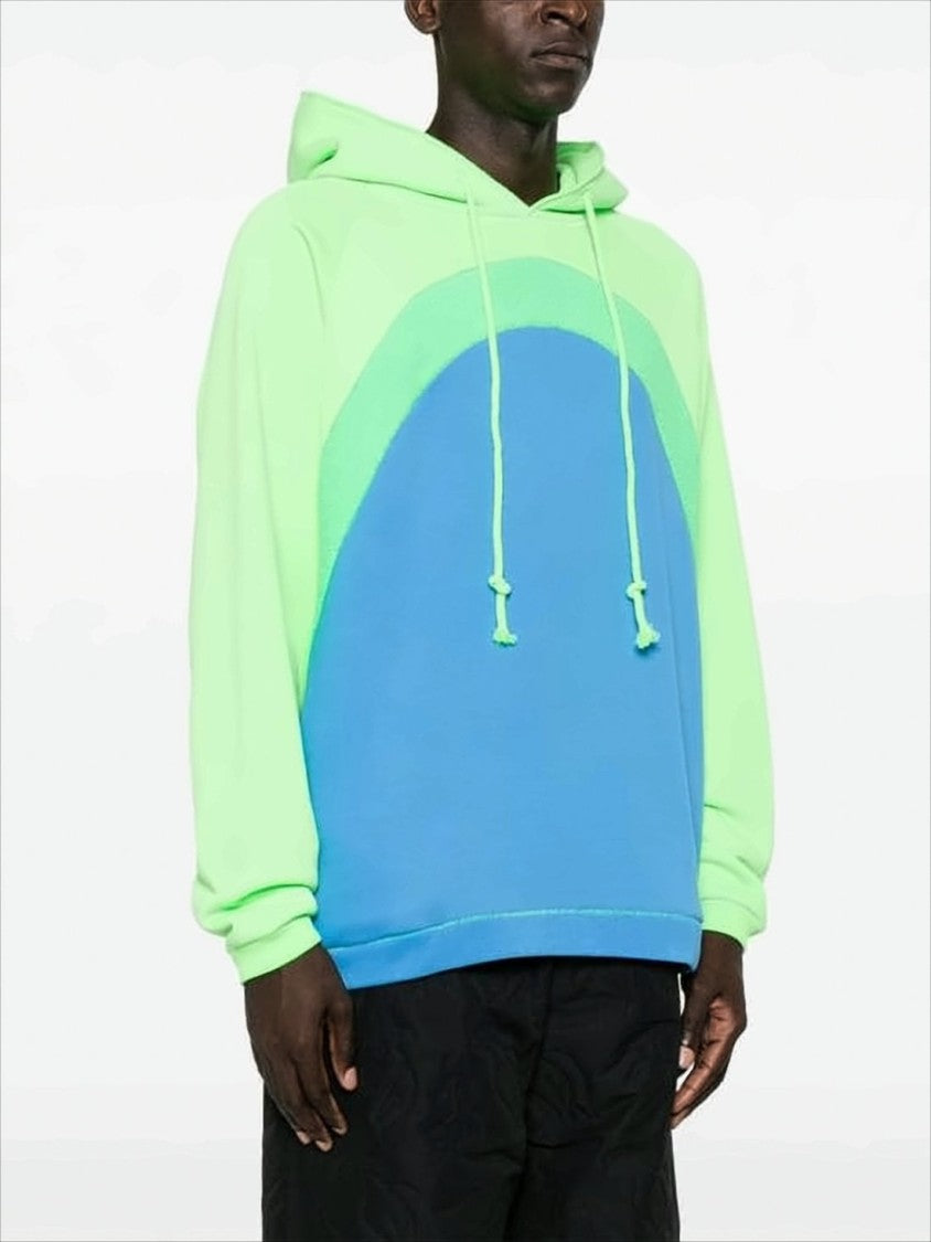 Erl Color-Block Hoodie With Drawstring And Ribbed Finish