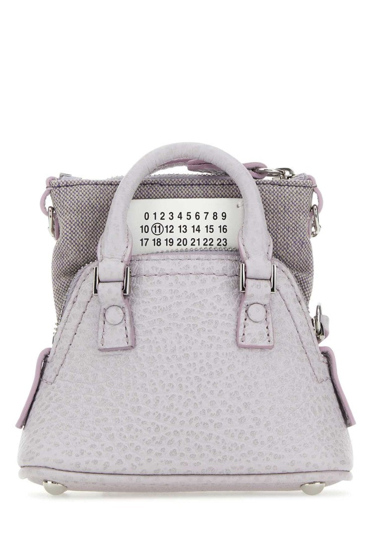 Maison Margiela Lilac Leather And Fabric 5Ac Classique Baby Handbag