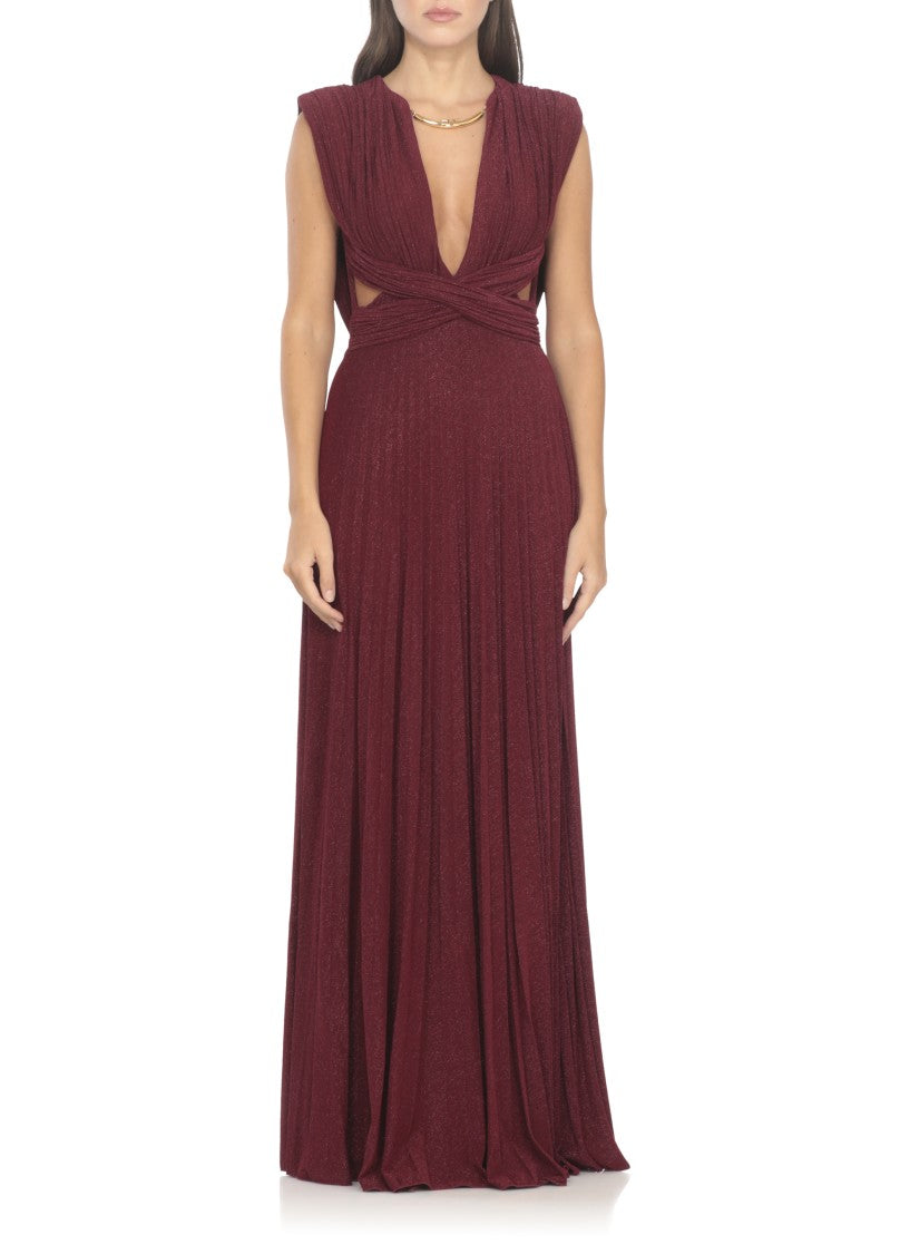 Elisabetta Franchi Lurex Red Carpet Dress