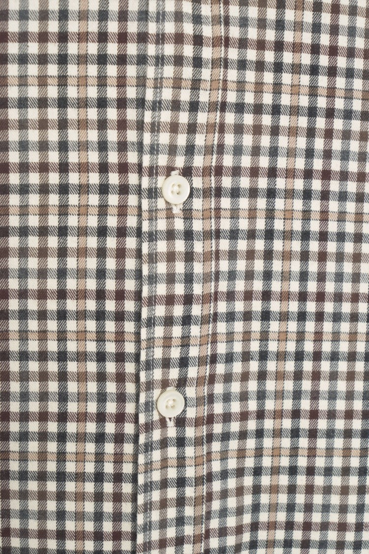Bastoncino Checkered Shirt With Classic Button-Down Collar And Buttoned Cuffs