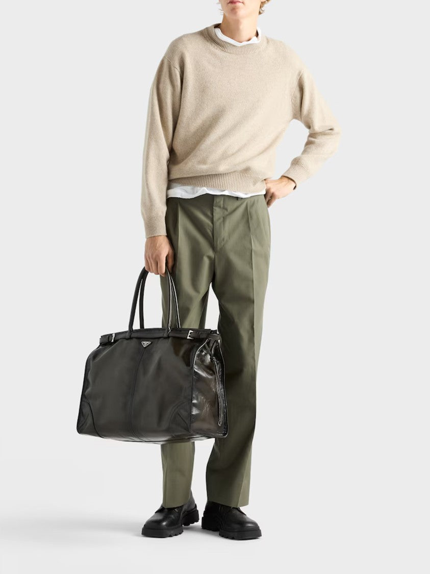 Prada Brown Relaxed Fit Fabric Sweater