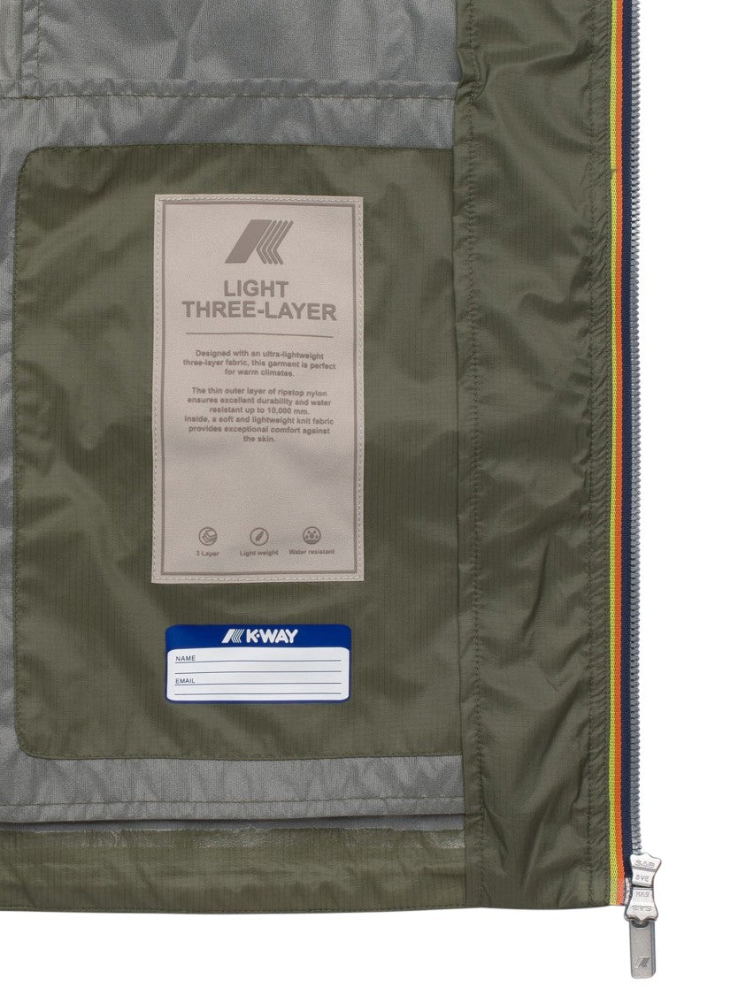 K-Way Lightweight Nylon Jacket With Multicolor Trim