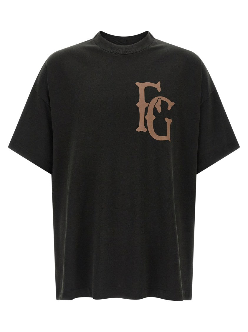 Fear Of God Cotton And Viscose Blend T-Shirt With Embossed Logo