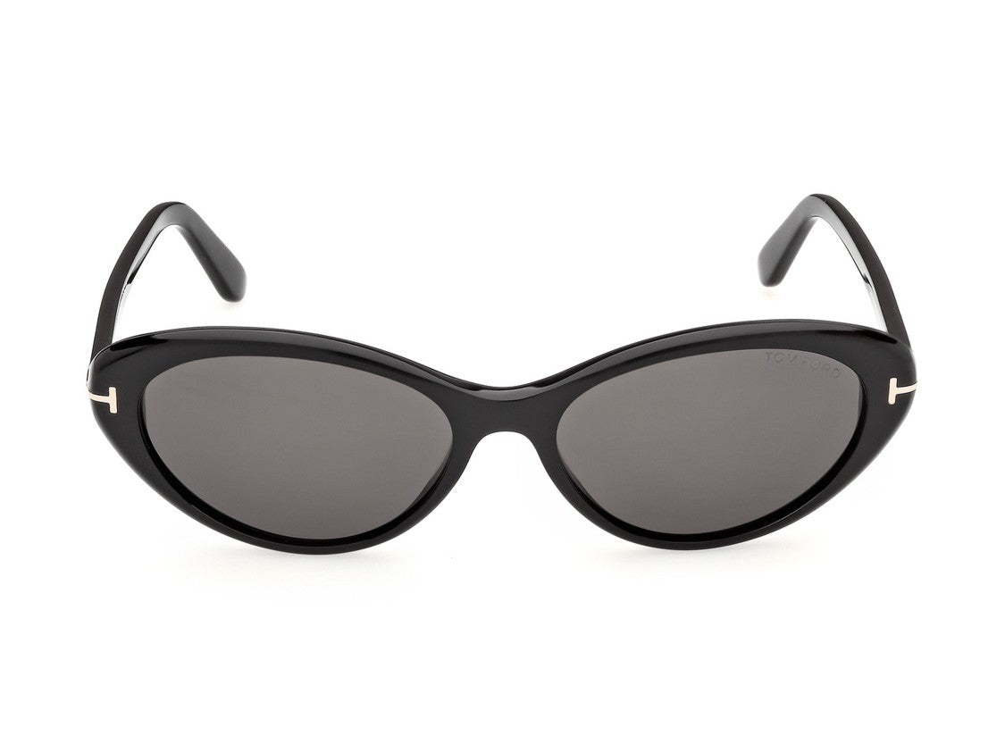 Tom Ford Ft1413 Metallic Accent Rounded Sunglasses