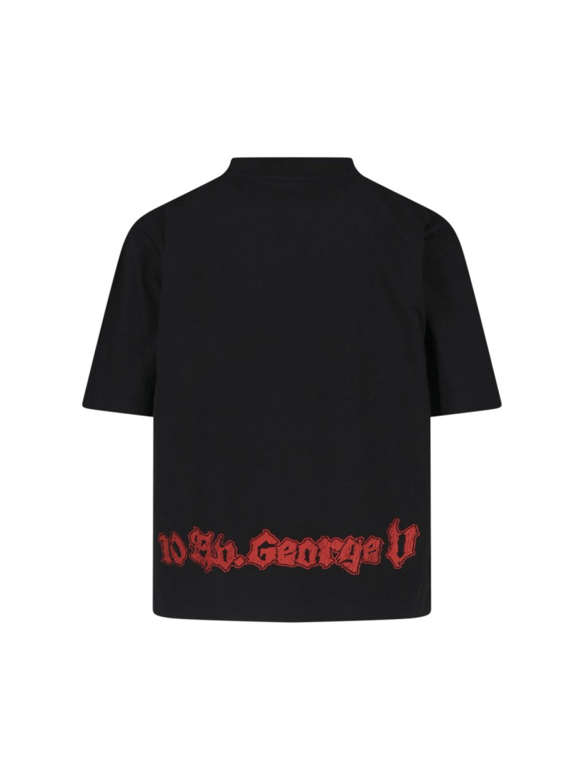 Balenciaga Black Salon De Couture Cotton T-Shirt