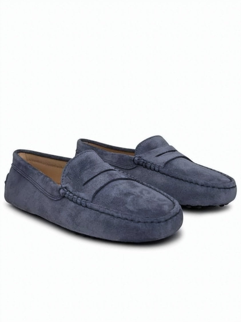 Tod's Soft Suede Loafers With Classic Penny Strap