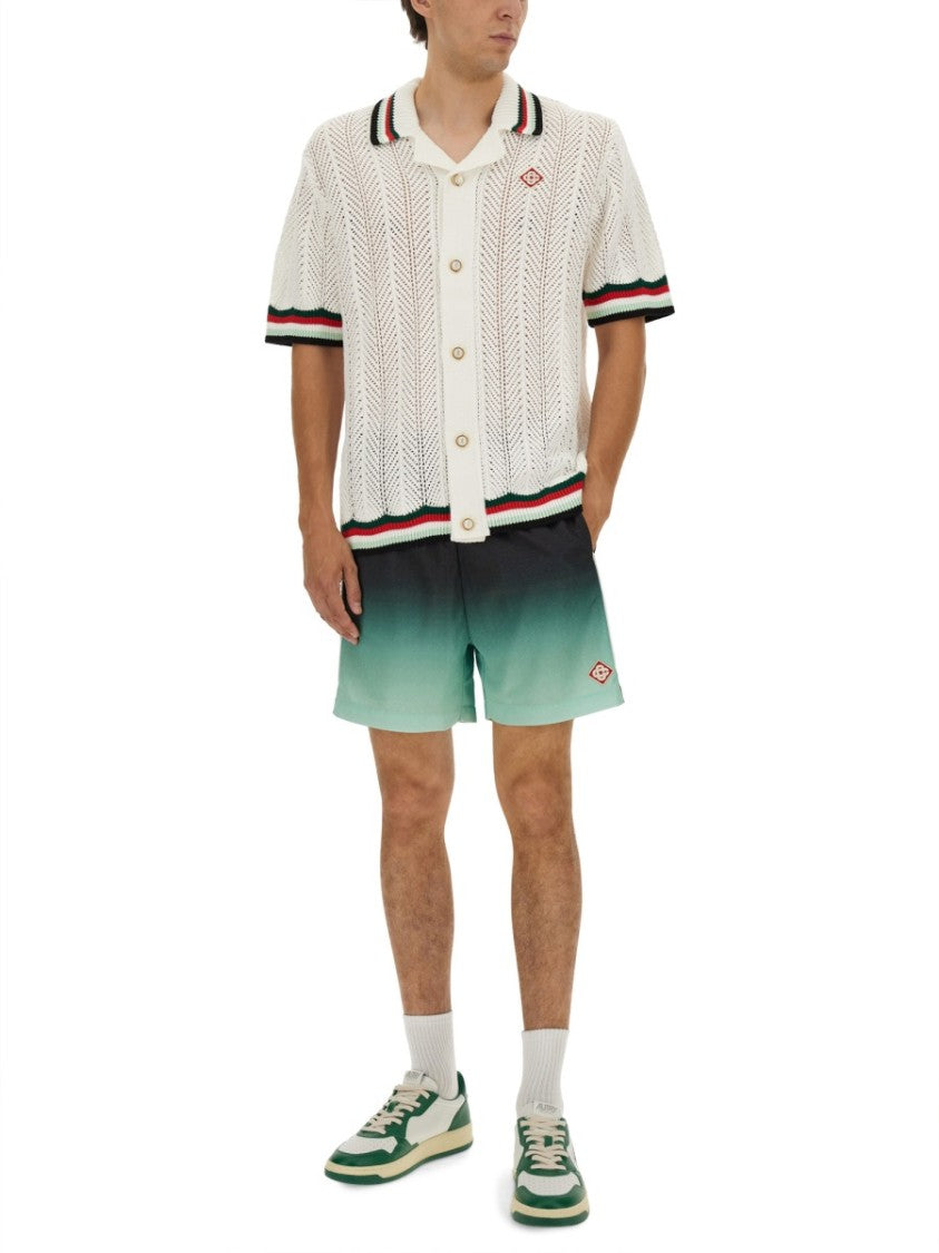 Casablanca "Ondulee Mountains" Crochet Shirt