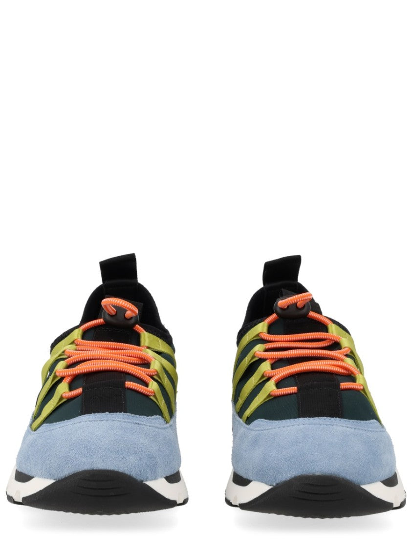 Marni Blue Suede Elastic Laces Sneakers