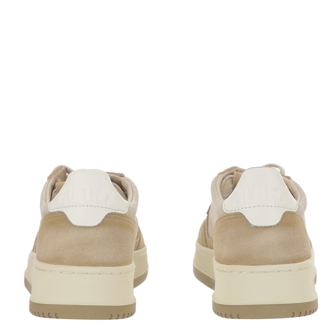 Autry Beige Suede Insert Leather Sneakers