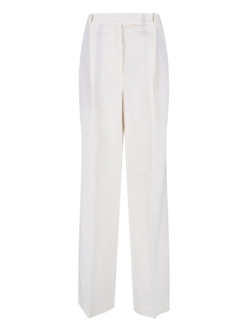 Róhe High-Waisted Straight-Leg Trousers With Pleated Front