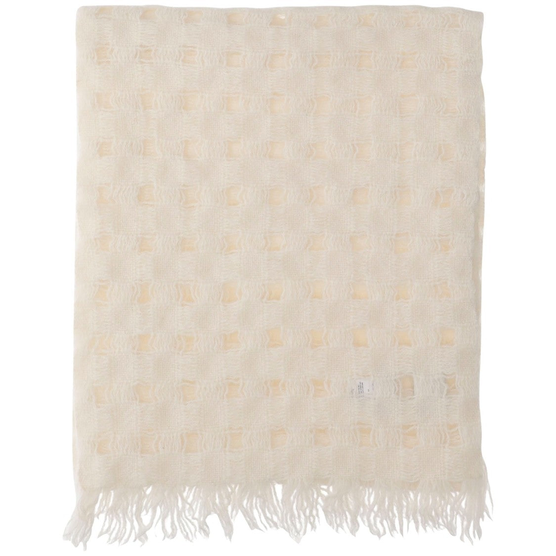 Lauren Manoogian Wool Blend Handwoven Grid Wrap Scarf