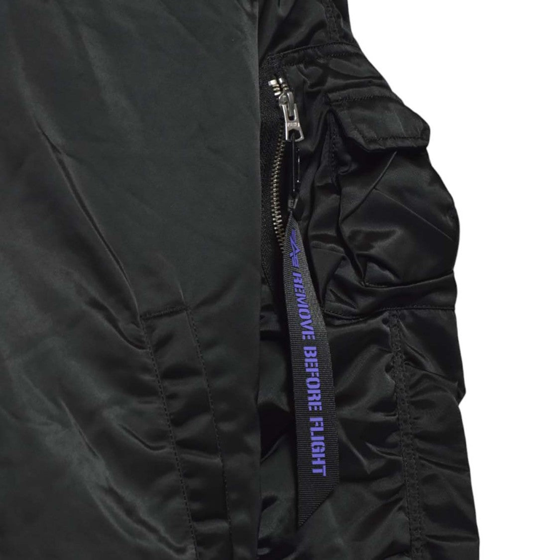 Alpha Industries Padded Bomber Jacket With Detachable Hood