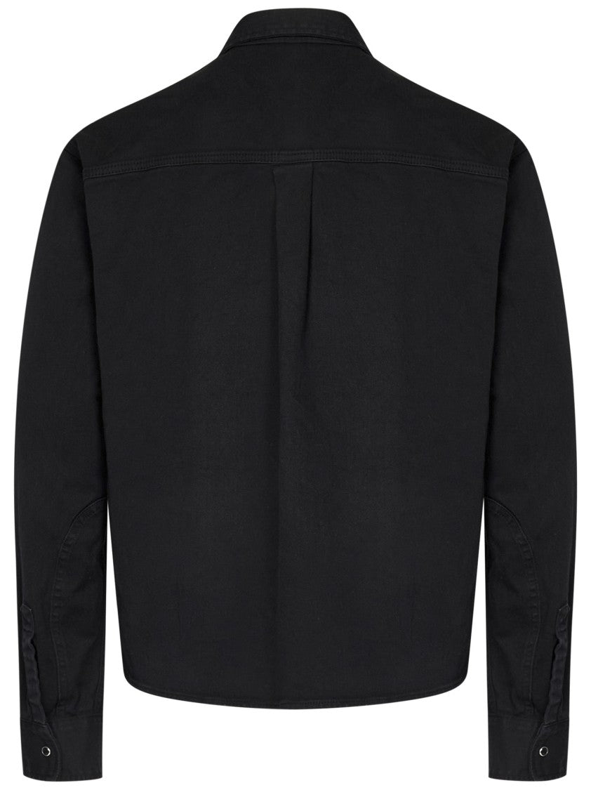 Dsquared2 Tailored Black Cotton Denim Carpenter Shirt