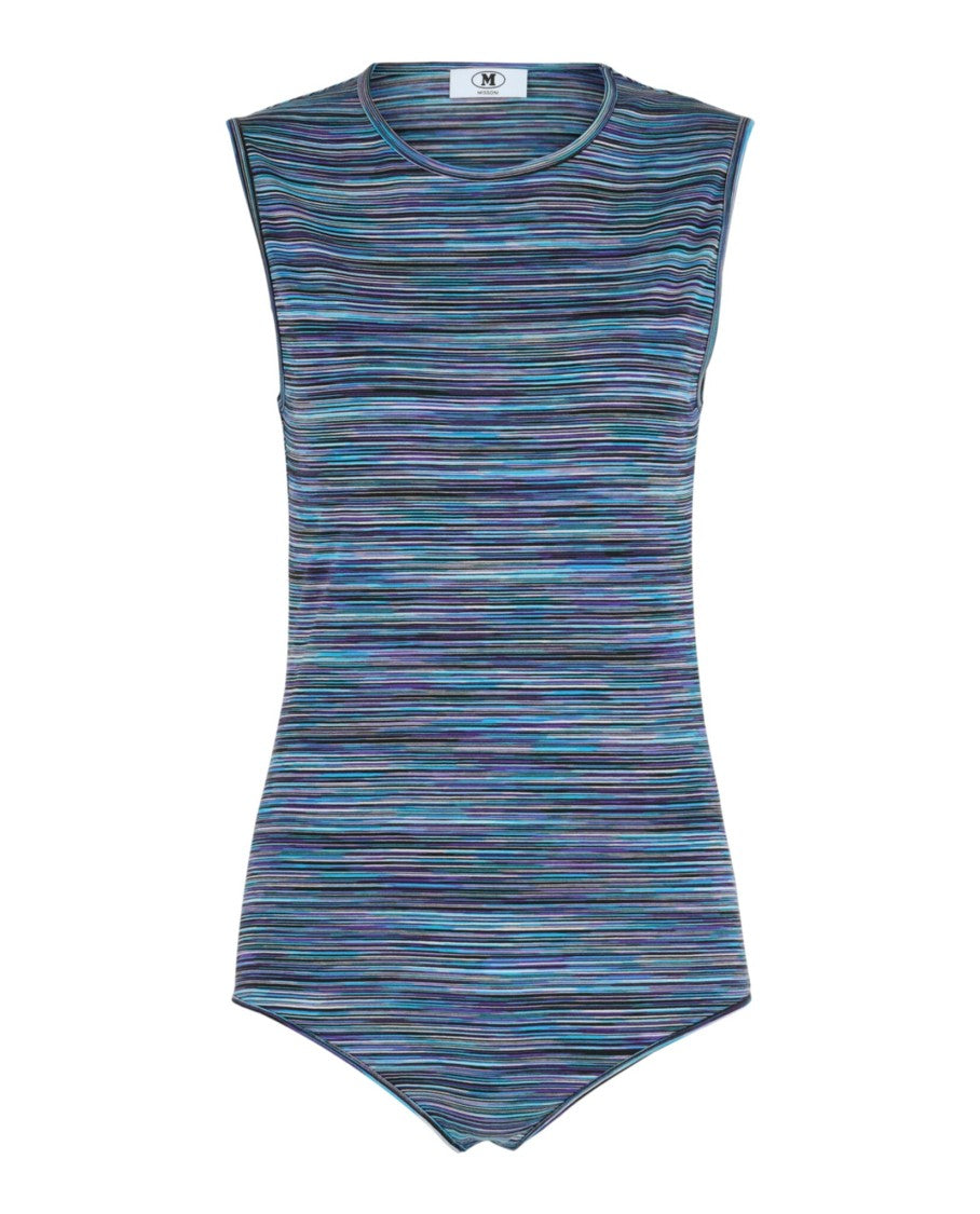 M Missoni Striped Sleeveless Bodysuit