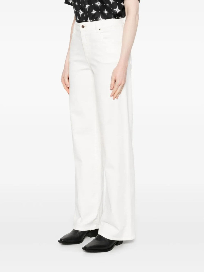 Lorena Antoniazzi White Logo-Patch Jeans