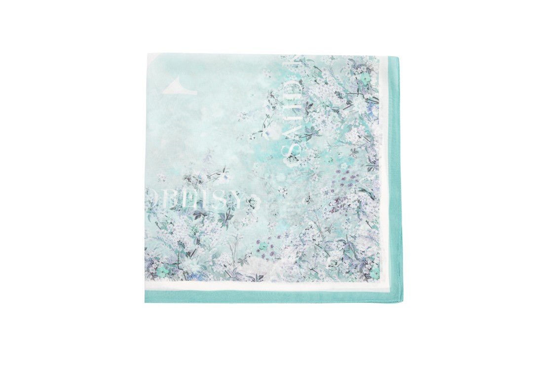 Saiid Kobeisy Aqua Sky Crepe Georgette Silk Scarf
